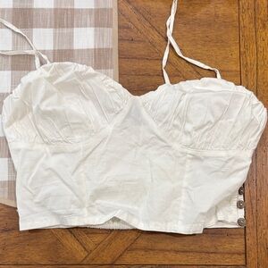 Free People White Crop Top